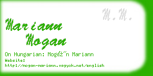 mariann mogan business card